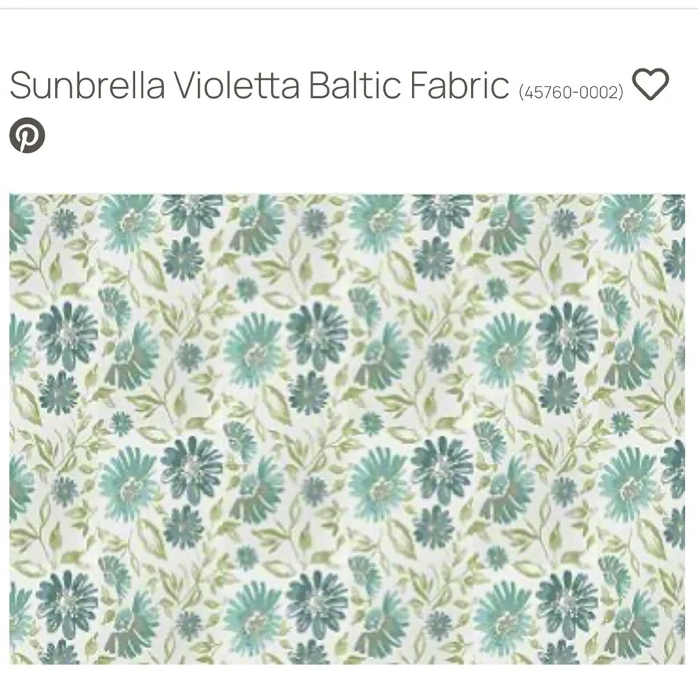Cushion Source outdoor head/neck pillows - Sunbrella Violetta Baltic fabric (4)
